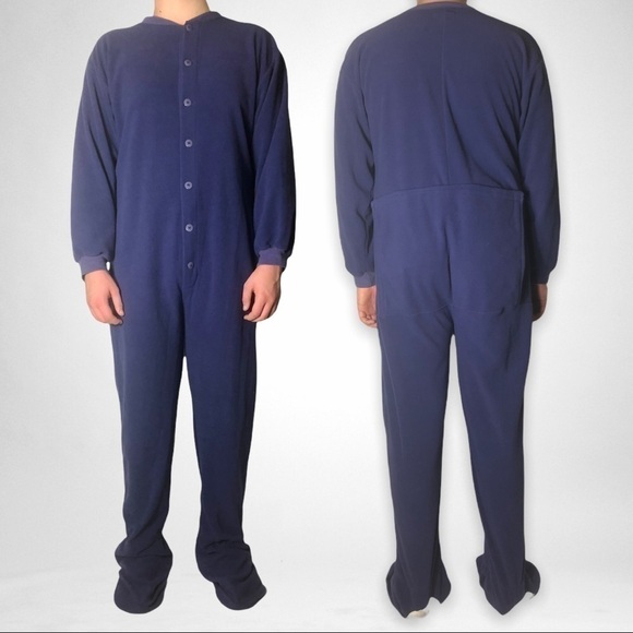 Big Feet Onesie Dark Blue Size XL - Picture 1 of 3